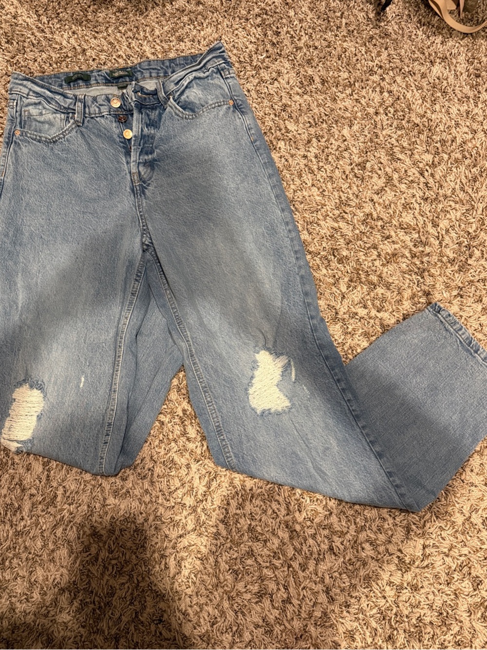 wild fable Light Blue Distressed Boyfriend Jeans